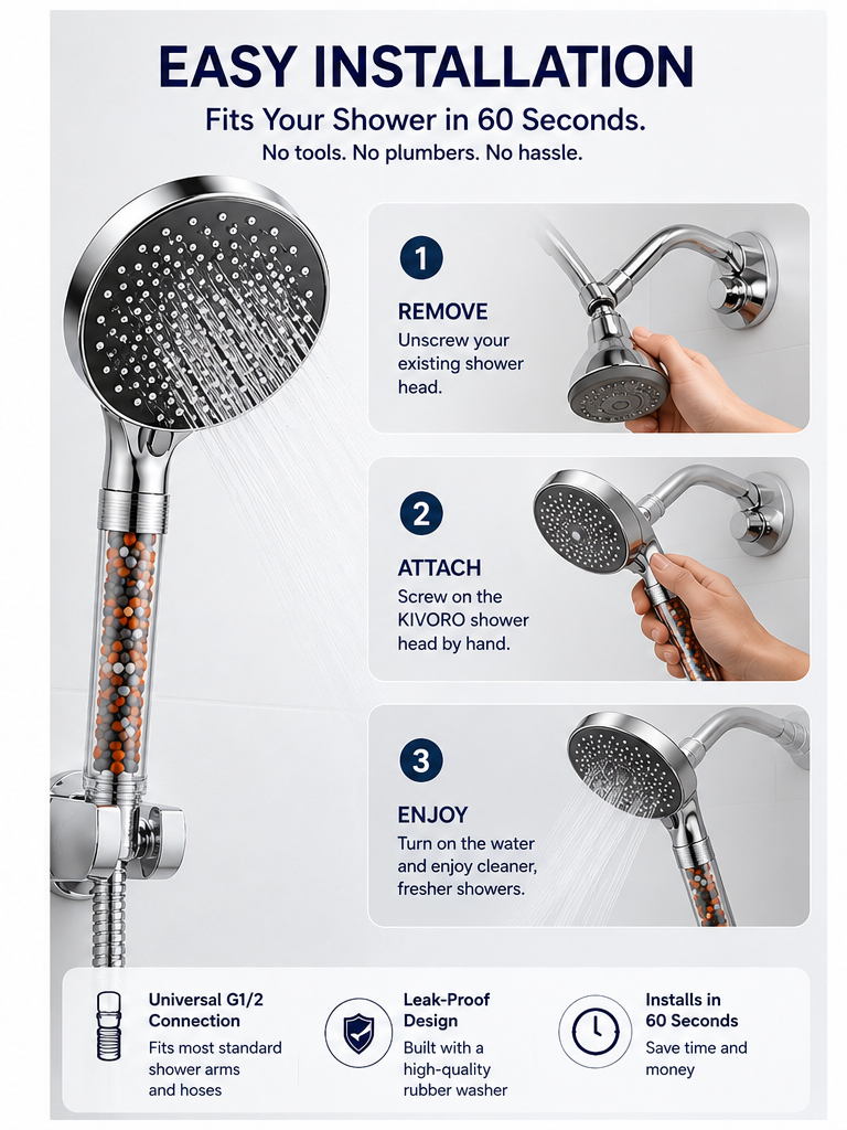 PureFlow™ Filtering High Pressure Shower Head