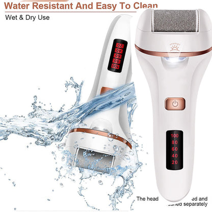 Electric Foot File Rechargeable Callus Hard Skin Remover Feet Pedicure 2 Speeds