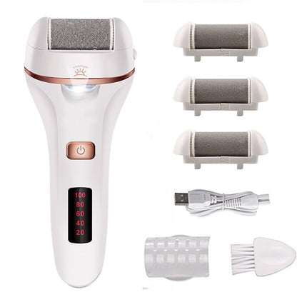 Electric Foot File Rechargeable Callus Hard Skin Remover Feet Pedicure 2 Speeds