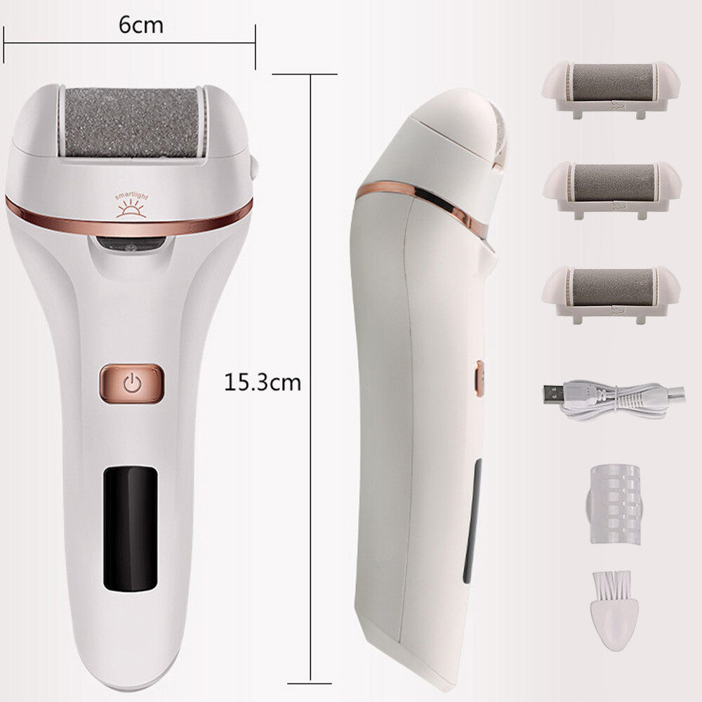 Electric Foot File Rechargeable Callus Hard Skin Remover Feet Pedicure 2 Speeds