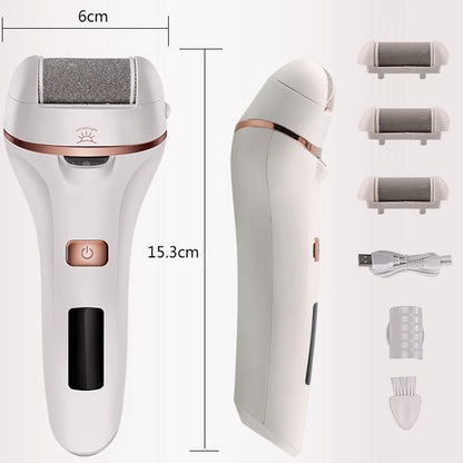 Electric Foot File Rechargeable Callus Hard Skin Remover Feet Pedicure 2 Speeds