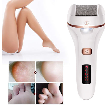 Electric Foot File Rechargeable Callus Hard Skin Remover Feet Pedicure 2 Speeds