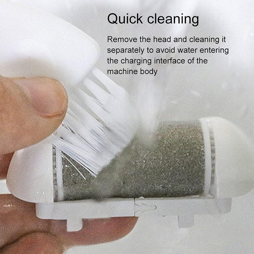 Electric Foot File Rechargeable Callus Hard Skin Remover Feet Pedicure 2 Speeds